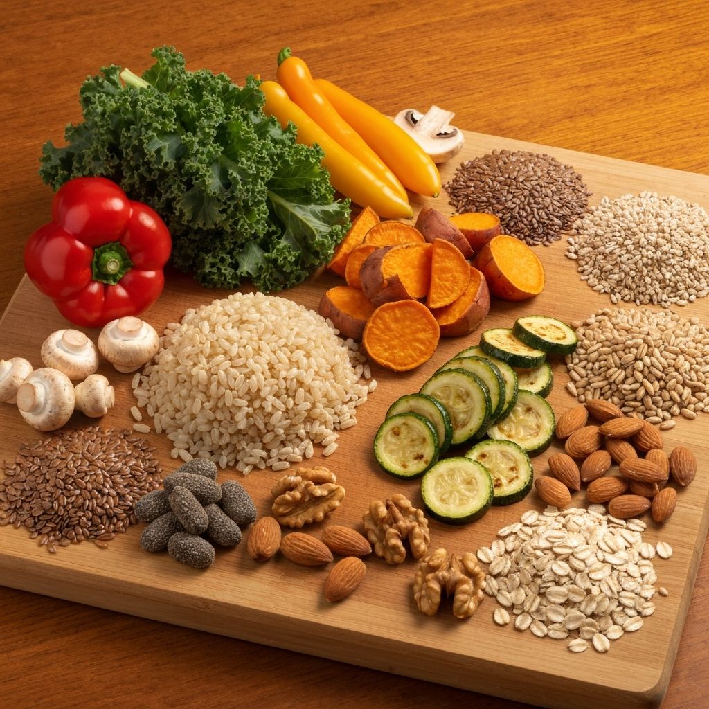 Fresh and cooked foods showing nutrient bioavailability concept